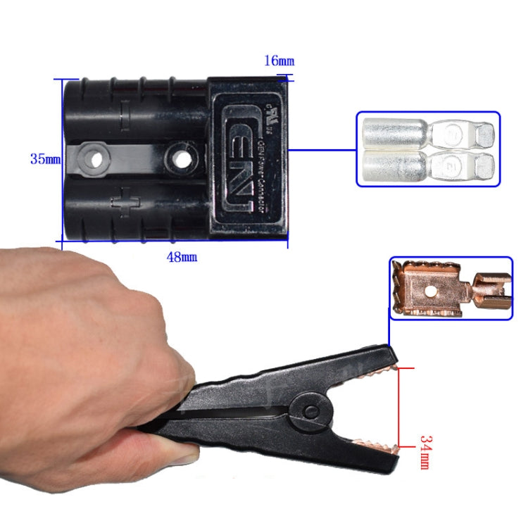 50A Anderson to Clip Cable Plug Connector, 50A Anderson to Clip