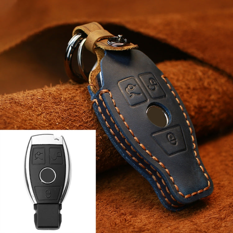 For Mercedes-Benz Old Style Car Cowhide Leather Key Protective Cover Key Case, For Mercedes-Benz Old Style