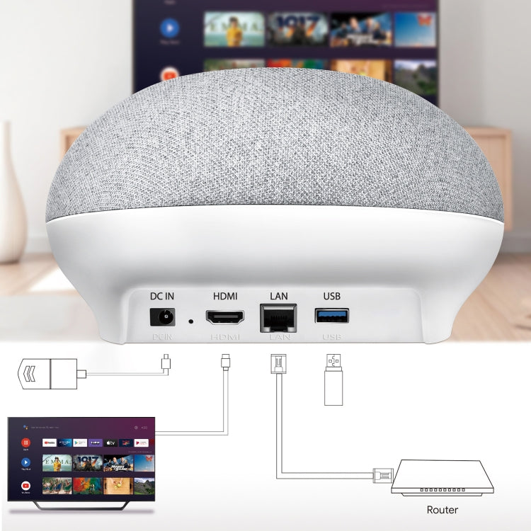 KA1 Smart TV Speaker Android 11 TV Box with Remote Control, Amlogic S905X4 Quad Core Cortex-A55, 4GB+32GB, Dual-Band / Bluetooth / Ethernet / OTT, KA1-OTT