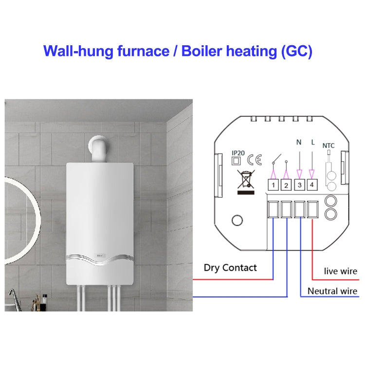 220V Smart Home Heating Thermostat Boiler Heating WiFi Thermostat, BHT-2002GCLM
