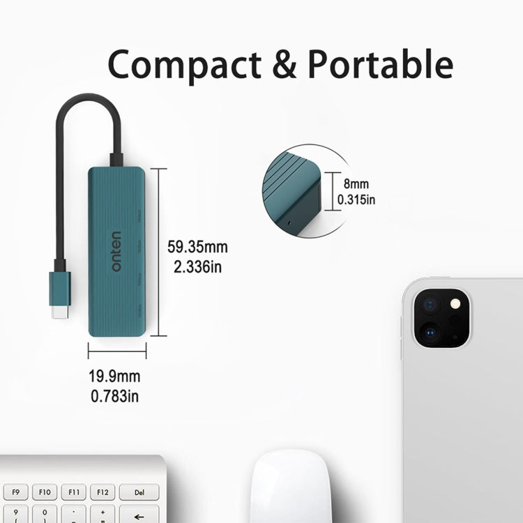 Onten UC620 10Gbps USB-C / Type-C to USB 3.2 Gen2 4 in 1 Multi-function HUB Docking Station, UC620