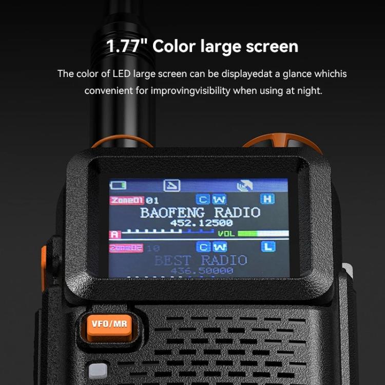 Baofeng 5RH PRO Handheld GPS/Beidou System Positioning Bluetooth Programmable Intercom, EU Plug, US Plug