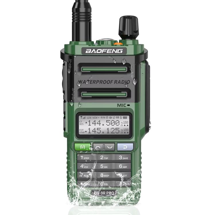 Baofeng UV-9R PRO Dot Matrix LCD Screen IP57 Waterproof Handheld Analog Walkie Talkie, EU Plug, US Plug