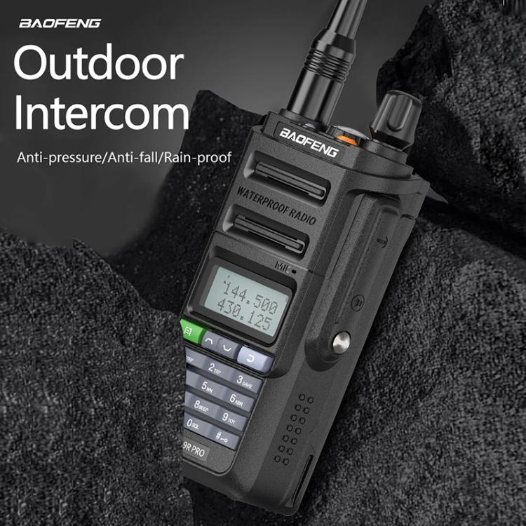 Baofeng UV-9R PRO Dot Matrix LCD Screen IP57 Waterproof Handheld Analog Walkie Talkie, EU Plug, US Plug