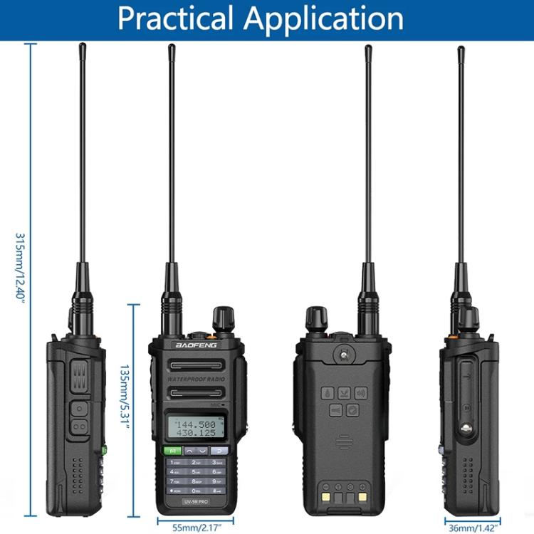 Baofeng UV-9R PRO Dot Matrix LCD Screen IP57 Waterproof Handheld Analog Walkie Talkie, EU Plug, US Plug