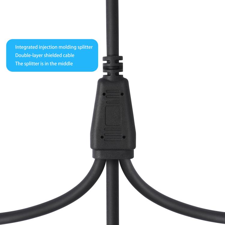 3-Way Splitter Audio Cable, Length: 60cm, XLR Female to 3 XLR Male, XLR Male to 3 XLR Female