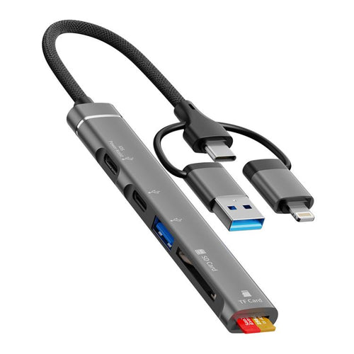 3-in-1 USB / Type-C / Lightning to TF & SD Card Reader