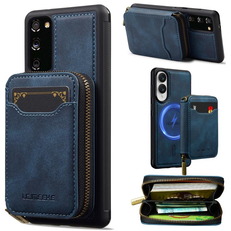 LC.IMEEKE L6 Series Zipper Card Bag MagSafe Magnetic Phone Case, For Galaxy S26 FE 5G, For Samsung Galaxy S26+ 5G, For Samsung Galaxy S26 Ultra 5G, For Samsung Galaxy S26 5G, For Samsung Galaxy S25 Edge 5G, For Samsung Galaxy S25 Ultra 5G              ...