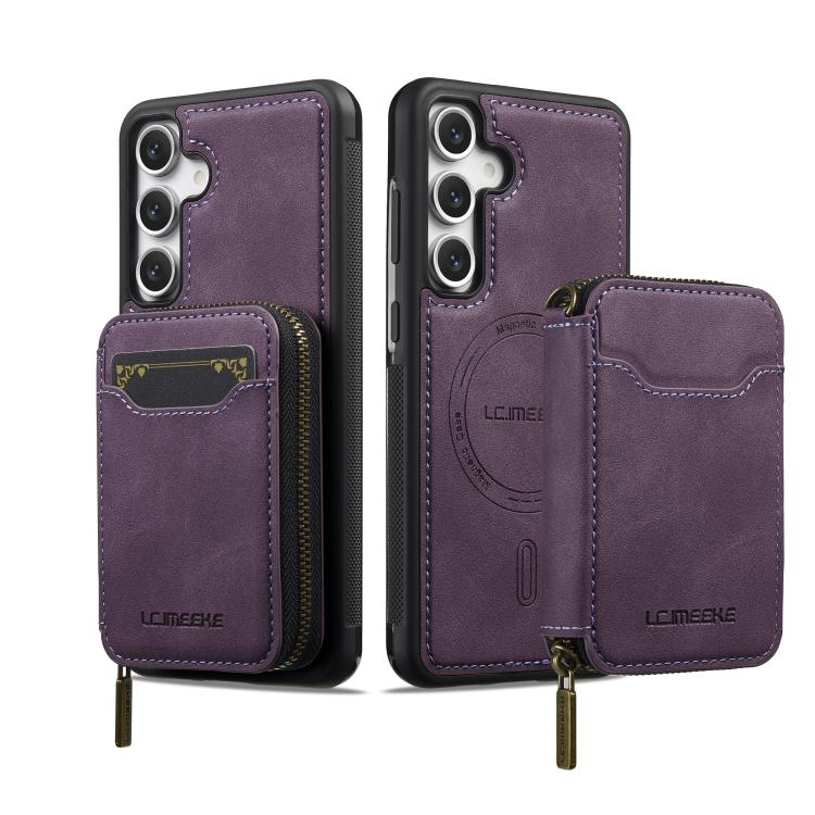 LC.IMEEKE L6 Series Zipper Card Bag MagSafe Magnetic Phone Case, For Galaxy S26 FE 5G, For Samsung Galaxy S26+ 5G, For Samsung Galaxy S26 Ultra 5G, For Samsung Galaxy S26 5G, For Samsung Galaxy S25 Edge 5G, For Samsung Galaxy S25 Ultra 5G              ...