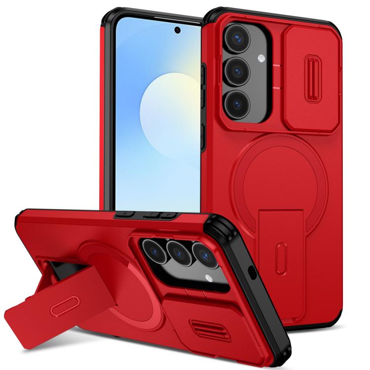 Sliding Camshield MagSafe Holder Phone Case, For Samsung Galaxy S26+ 5G, For Samsung Galaxy S26 Ultra 5G, For Samsung Galaxy S26 5G, For Samsung Galaxy S25 FE 5G, For Samsung Galaxy S25 Edge 5G, For Samsung Galaxy S25 / S24 5G
