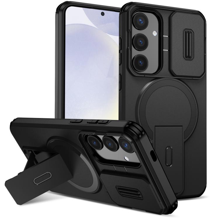 Sliding Camshield MagSafe Holder Phone Case, For Samsung Galaxy S25 Ultra 5G, For Samsung Galaxy S24 FE 5G, For Samsung Galaxy S24 Ultra 5G, For Samsung Galaxy S24+ 5G, For Samsung Galaxy S23 Ultra 5G, For Samsung Galaxy S23+ 5G