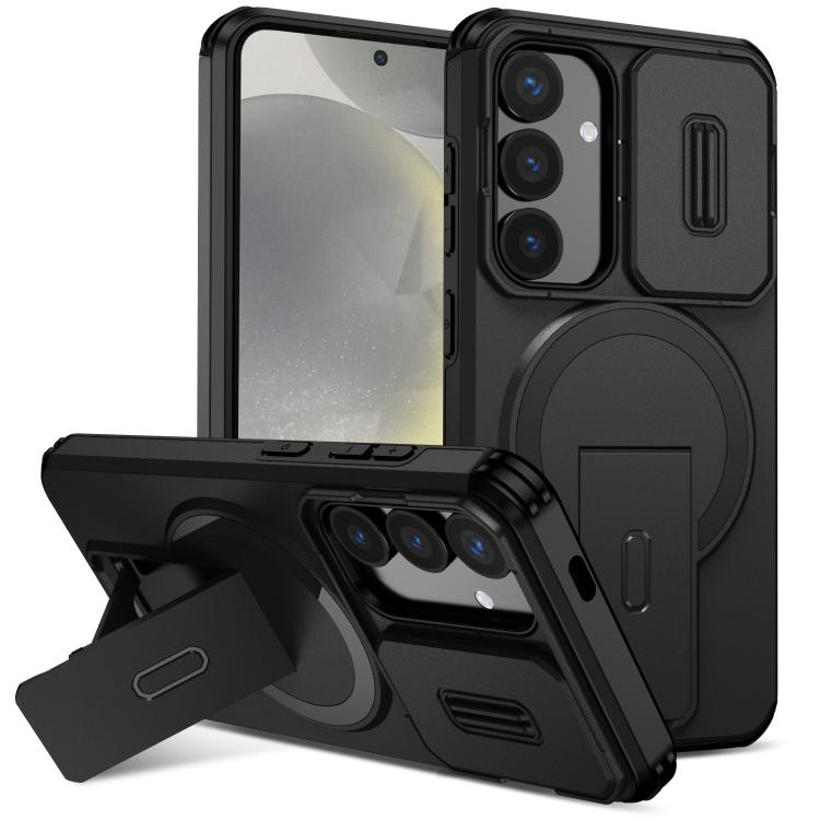 Sliding Camshield MagSafe Holder Phone Case, For Samsung Galaxy S26+ 5G, For Samsung Galaxy S26 Ultra 5G, For Samsung Galaxy S26 5G, For Samsung Galaxy S25 FE 5G, For Samsung Galaxy S25 Edge 5G, For Samsung Galaxy S25 / S24 5G