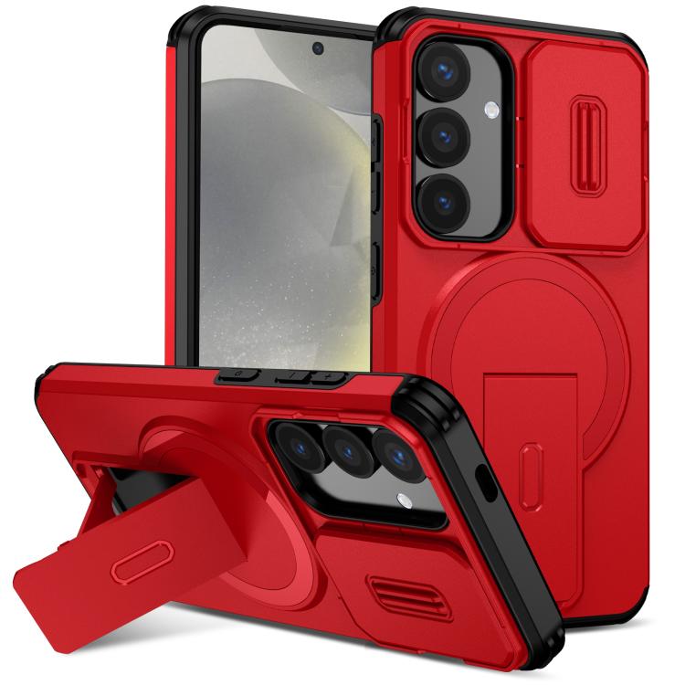 Sliding Camshield MagSafe Holder Phone Case, For Samsung Galaxy S26+ 5G, For Samsung Galaxy S26 Ultra 5G, For Samsung Galaxy S26 5G, For Samsung Galaxy S25 FE 5G, For Samsung Galaxy S25 Edge 5G, For Samsung Galaxy S25 / S24 5G