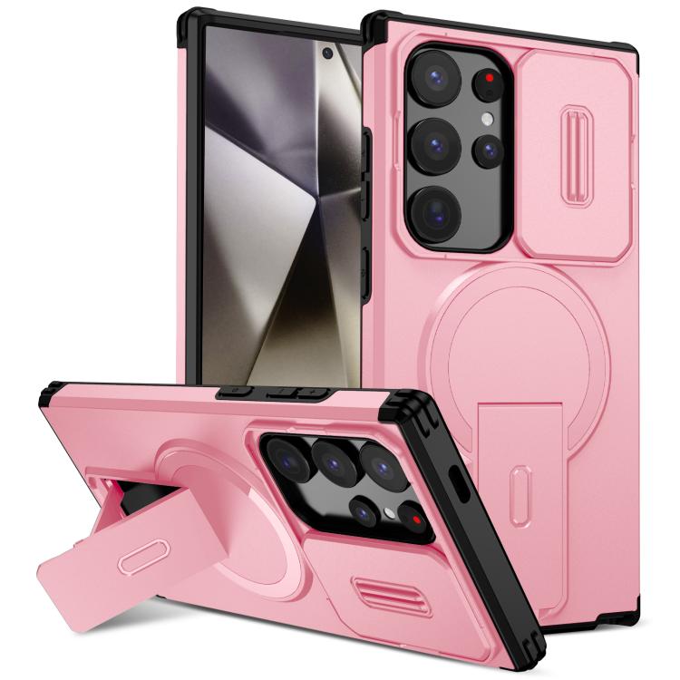 Sliding Camshield MagSafe Holder Phone Case, For Samsung Galaxy S25 Ultra 5G, For Samsung Galaxy S24 FE 5G, For Samsung Galaxy S24 Ultra 5G, For Samsung Galaxy S24+ 5G, For Samsung Galaxy S23 Ultra 5G, For Samsung Galaxy S23+ 5G