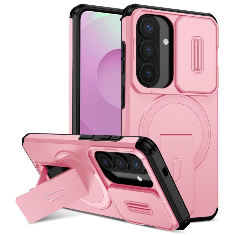 Sliding Camshield MagSafe Holder Phone Case, For Samsung Galaxy S26+ 5G, For Samsung Galaxy S26 Ultra 5G, For Samsung Galaxy S26 5G, For Samsung Galaxy S25 FE 5G, For Samsung Galaxy S25 Edge 5G, For Samsung Galaxy S25 / S24 5G