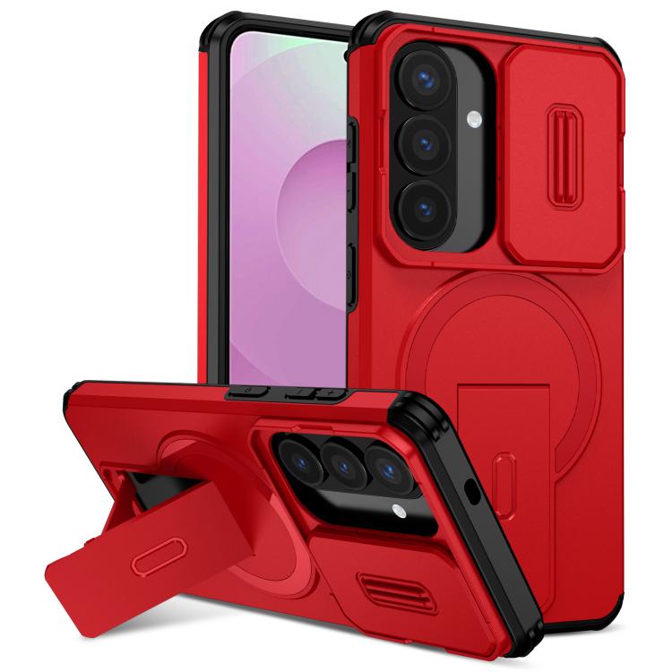 Sliding Camshield MagSafe Holder Phone Case, For Samsung Galaxy S26+ 5G, For Samsung Galaxy S26 Ultra 5G, For Samsung Galaxy S26 5G, For Samsung Galaxy S25 FE 5G, For Samsung Galaxy S25 Edge 5G, For Samsung Galaxy S25 / S24 5G