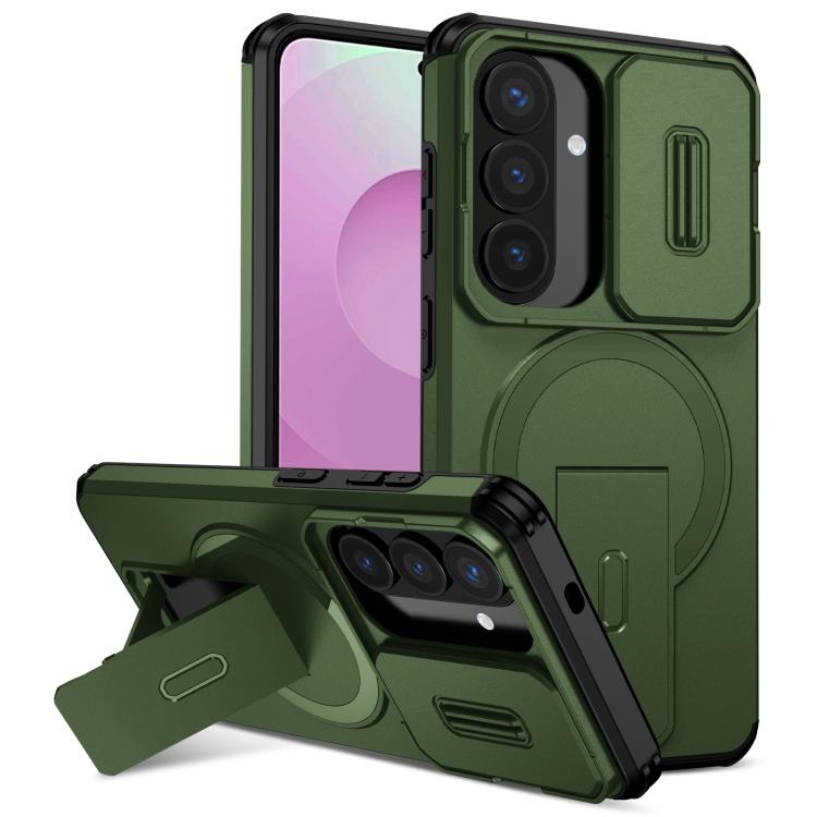 Sliding Camshield MagSafe Holder Phone Case, For Samsung Galaxy S26+ 5G, For Samsung Galaxy S26 Ultra 5G, For Samsung Galaxy S26 5G, For Samsung Galaxy S25 FE 5G, For Samsung Galaxy S25 Edge 5G, For Samsung Galaxy S25 / S24 5G