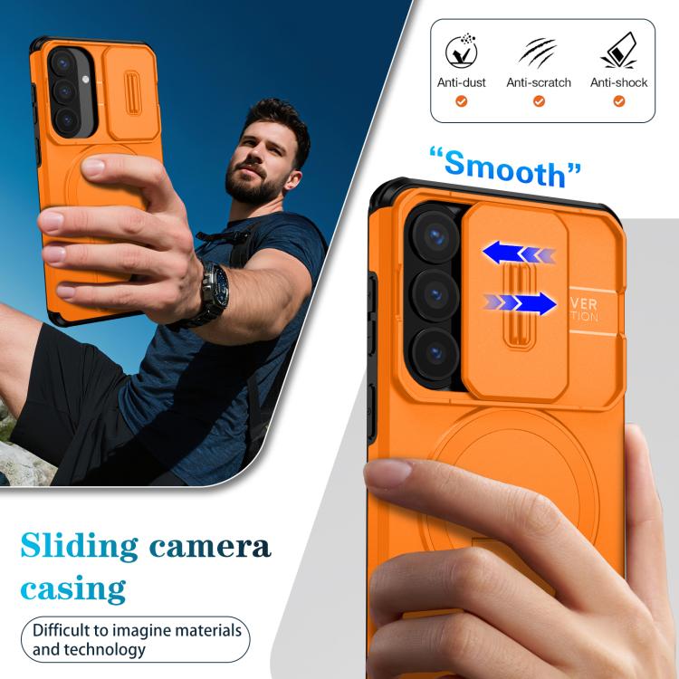 Sliding Camshield MagSafe Holder Phone Case, For Samsung Galaxy S26+ 5G, For Samsung Galaxy S26 Ultra 5G, For Samsung Galaxy S26 5G, For Samsung Galaxy S25 FE 5G, For Samsung Galaxy S25 Edge 5G, For Samsung Galaxy S25 / S24 5G