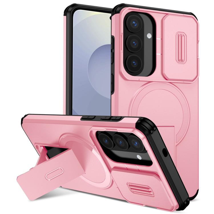 Sliding Camshield MagSafe Holder Phone Case, For Samsung Galaxy S26+ 5G, For Samsung Galaxy S26 Ultra 5G, For Samsung Galaxy S26 5G, For Samsung Galaxy S25 FE 5G, For Samsung Galaxy S25 Edge 5G, For Samsung Galaxy S25 / S24 5G