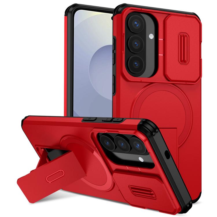Sliding Camshield MagSafe Holder Phone Case, For Samsung Galaxy S26+ 5G, For Samsung Galaxy S26 Ultra 5G, For Samsung Galaxy S26 5G, For Samsung Galaxy S25 FE 5G, For Samsung Galaxy S25 Edge 5G, For Samsung Galaxy S25 / S24 5G