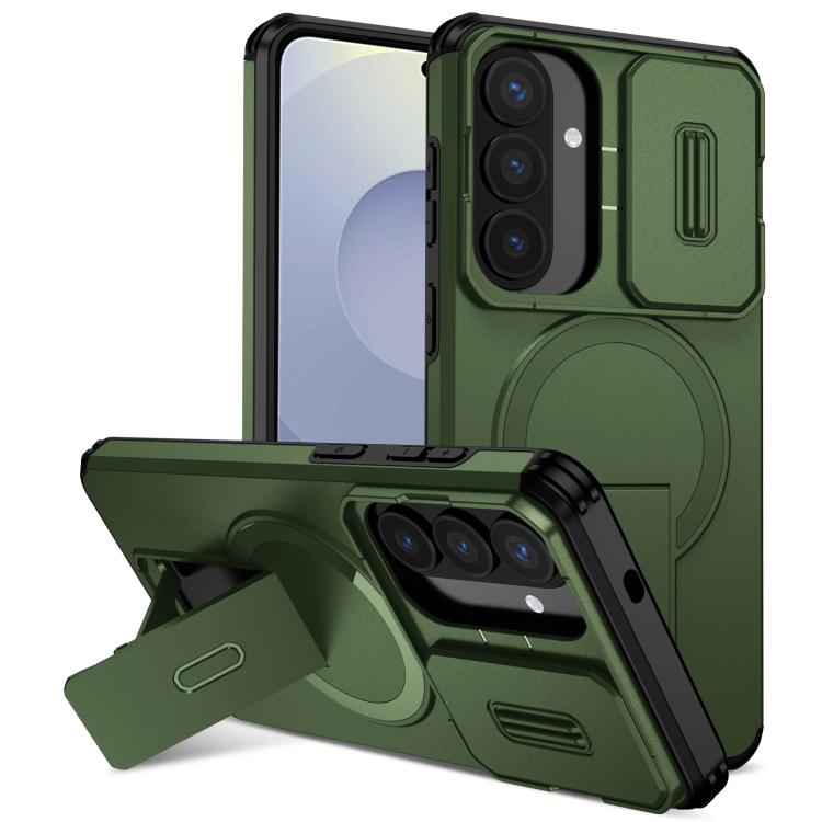 Sliding Camshield MagSafe Holder Phone Case, For Samsung Galaxy S26+ 5G, For Samsung Galaxy S26 Ultra 5G, For Samsung Galaxy S26 5G, For Samsung Galaxy S25 FE 5G, For Samsung Galaxy S25 Edge 5G, For Samsung Galaxy S25 / S24 5G