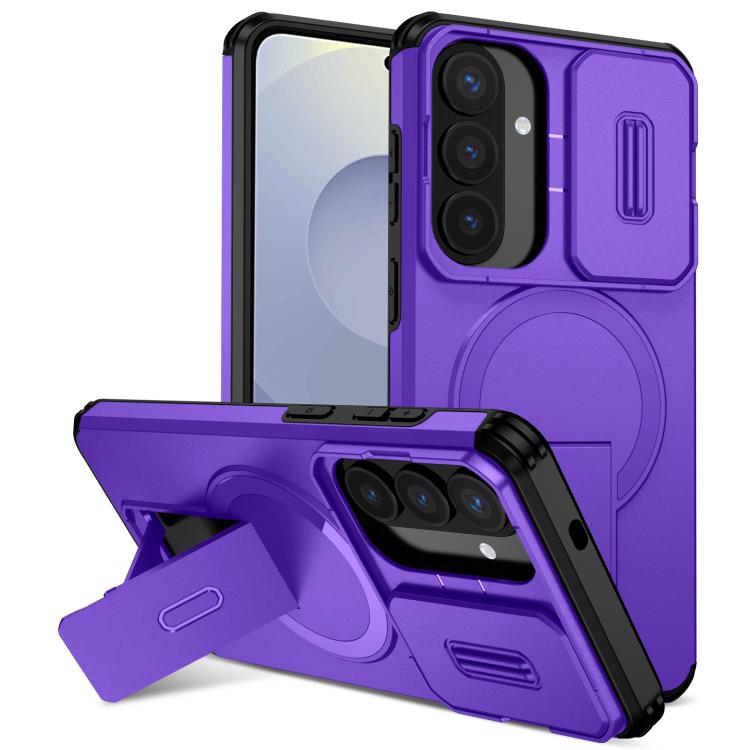 Sliding Camshield MagSafe Holder Phone Case, For Samsung Galaxy S26+ 5G, For Samsung Galaxy S26 Ultra 5G, For Samsung Galaxy S26 5G, For Samsung Galaxy S25 FE 5G, For Samsung Galaxy S25 Edge 5G, For Samsung Galaxy S25 / S24 5G