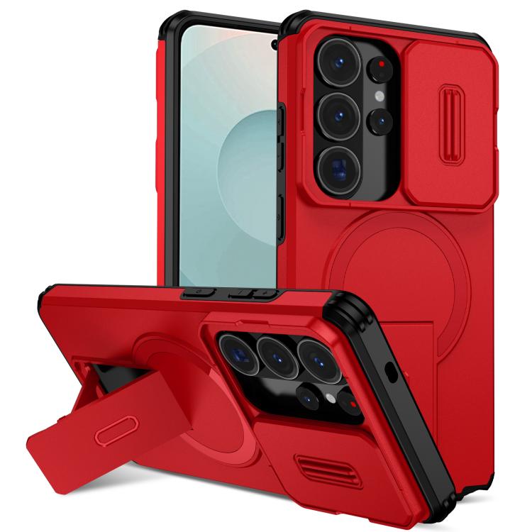 Sliding Camshield MagSafe Holder Phone Case, For Samsung Galaxy S26+ 5G, For Samsung Galaxy S26 Ultra 5G, For Samsung Galaxy S26 5G, For Samsung Galaxy S25 FE 5G, For Samsung Galaxy S25 Edge 5G, For Samsung Galaxy S25 / S24 5G
