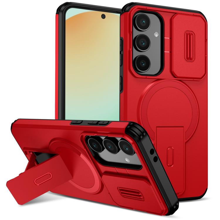 Sliding Camshield MagSafe Holder Phone Case, For Samsung Galaxy S25 Ultra 5G, For Samsung Galaxy S24 FE 5G, For Samsung Galaxy S24 Ultra 5G, For Samsung Galaxy S24+ 5G, For Samsung Galaxy S23 Ultra 5G, For Samsung Galaxy S23+ 5G