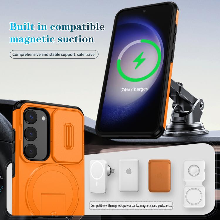 Sliding Camshield MagSafe Holder Phone Case, For Samsung Galaxy S23 5G