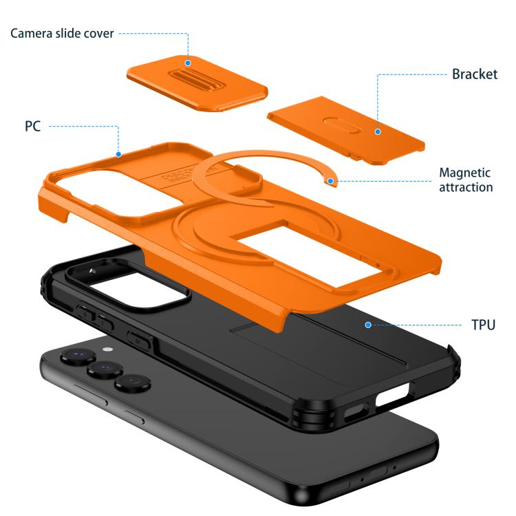 Sliding Camshield MagSafe Holder Phone Case, For Samsung Galaxy S23 5G