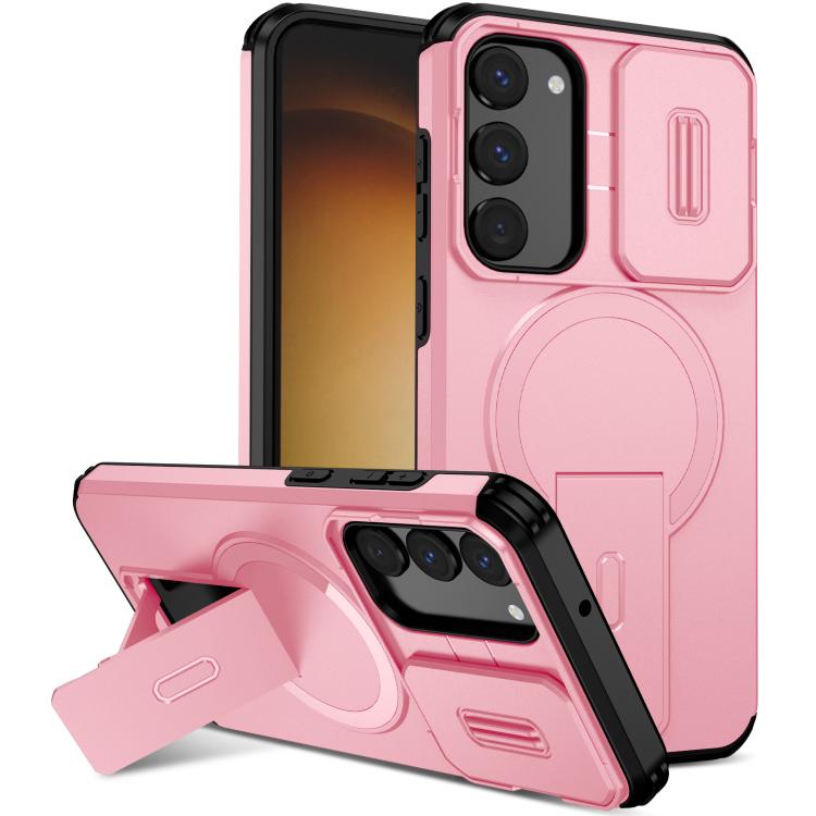 Sliding Camshield MagSafe Holder Phone Case, For Samsung Galaxy S25 Ultra 5G, For Samsung Galaxy S24 FE 5G, For Samsung Galaxy S24 Ultra 5G, For Samsung Galaxy S24+ 5G, For Samsung Galaxy S23 Ultra 5G, For Samsung Galaxy S23+ 5G