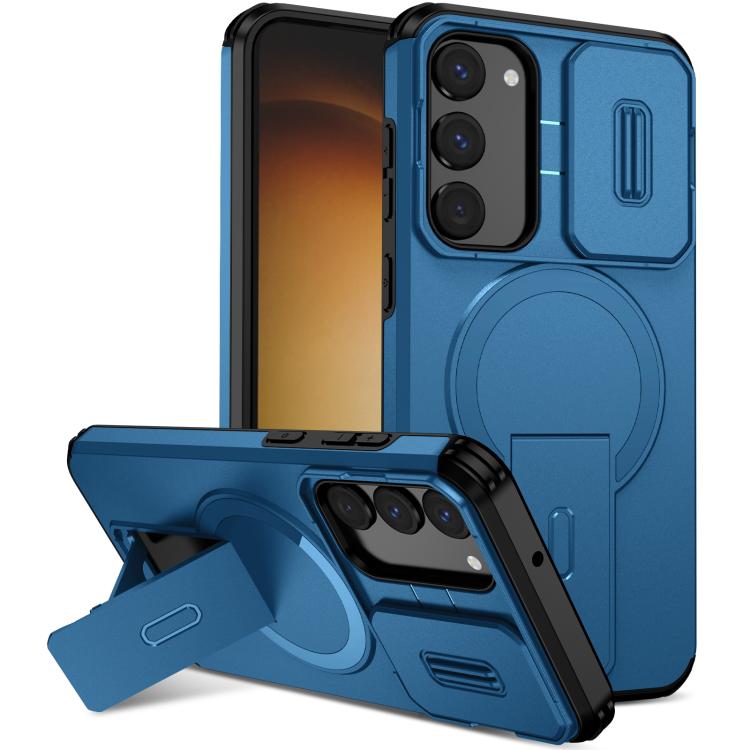 Sliding Camshield MagSafe Holder Phone Case, For Samsung Galaxy S25 Ultra 5G, For Samsung Galaxy S24 FE 5G, For Samsung Galaxy S24 Ultra 5G, For Samsung Galaxy S24+ 5G, For Samsung Galaxy S23 Ultra 5G, For Samsung Galaxy S23+ 5G