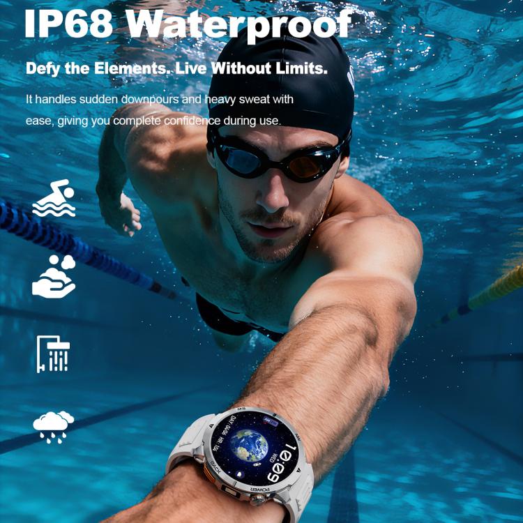 MT68 1.7-inch IPS Display Outdoor Adventures Smart Watch with 1000mAh Battery & Flashlight