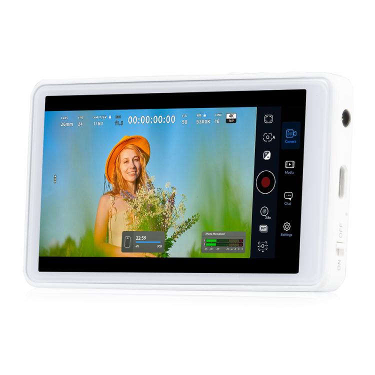 FEELWORLD MC4 Selfie Screen Monitor for Vlog Live Stream Magnetic Back Wireless Connection with Remote Control