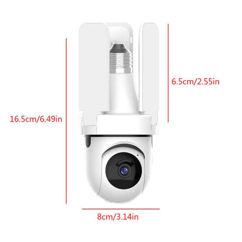 3MP HD Smart Three-Blade Fan Light Bulb Style Wireless WiFi Surveillance Camera, 2.4GHz, 5.0GHz