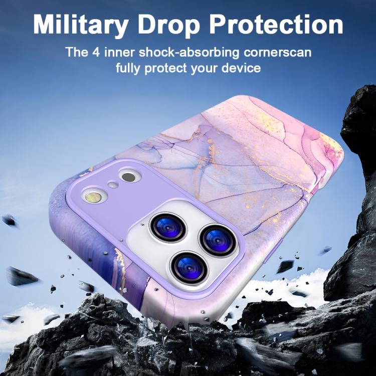 Water Transfer Printing Marble Pattern PC + TPU Phone Case, For iPhone 17 Pro Max, For iPhone 17 Pro, For iPhone 17, For iPhone Air, For iPhone 16 Pro Max, For iPhone 16 Pro, For iPhone 16 Plus, For iPhone 16, For iPhone 15 Pro Max, For iPhone 15 Pro  ...