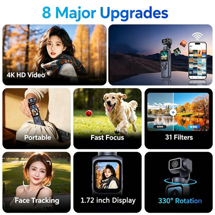 HJD05 64MP 4K UHD Sports Gimbal Camera