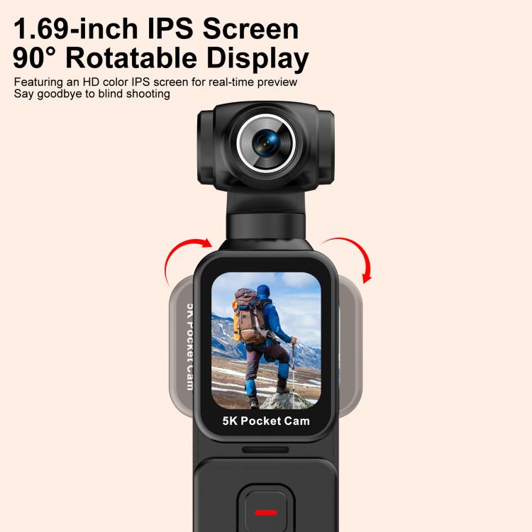 K28 1.69 inch IPS Screen 5K High Definition Video Recording Gimbal Camera