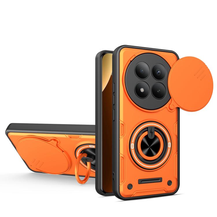 Multifunctional Sliding Camshield Ring Holder Phone Case, For Redmi Note 15 Pro+ 5G Global 163.3mm, For Redmi Note 15 4G / 5G Global 164mm, For Redmi Note 15 Pro 4G Global 163.2mm, For Redmi Note 15 Pro 5G Global 163.6mm