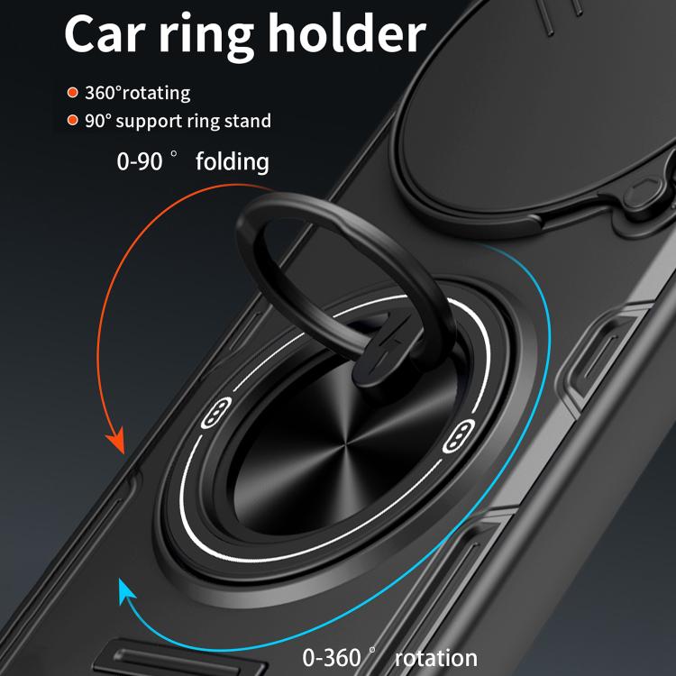 Multifunctional Sliding Camshield Ring Holder Phone Case, For Redmi Note 15 Pro+ 5G Global 163.3mm, For Redmi Note 15 4G / 5G Global 164mm, For Redmi Note 15 Pro 4G Global 163.2mm, For Redmi Note 15 Pro 5G Global 163.6mm