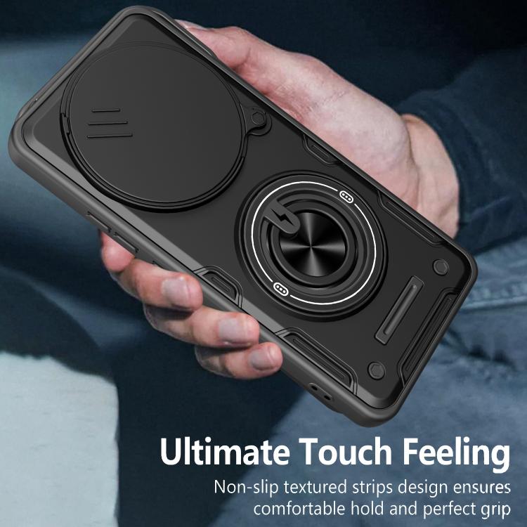 Multifunctional Sliding Camshield Ring Holder Phone Case, For Redmi Note 15 Pro+ 5G Global 163.3mm, For Redmi Note 15 4G / 5G Global 164mm, For Redmi Note 15 Pro 4G Global 163.2mm, For Redmi Note 15 Pro 5G Global 163.6mm
