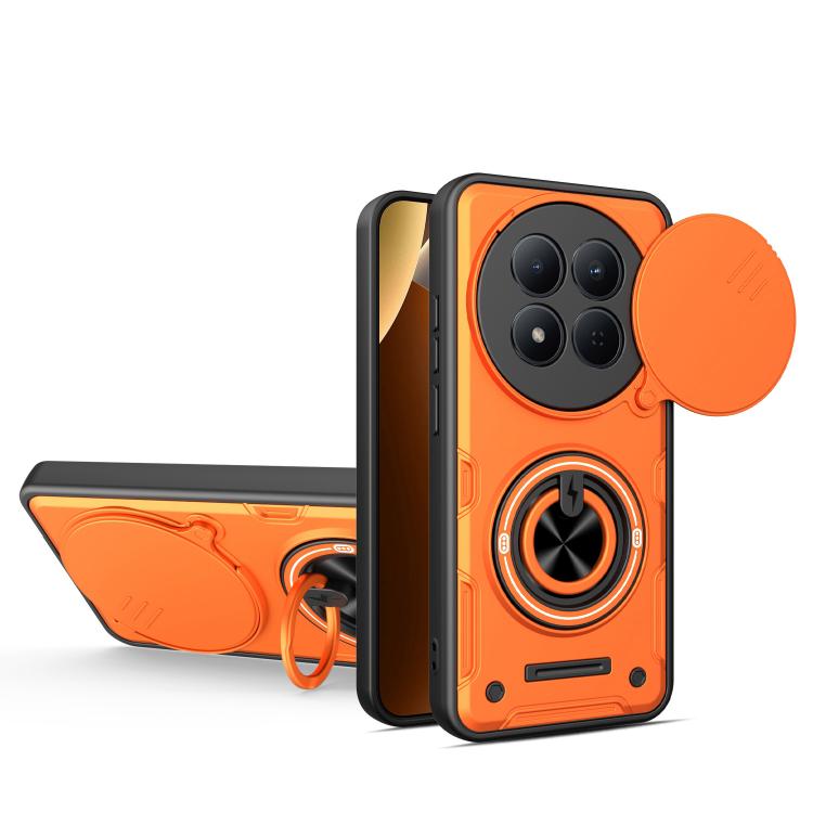 Multifunctional Sliding Camshield Ring Holder Phone Case, For Redmi Note 15 Pro+ 5G Global 163.3mm, For Redmi Note 15 4G / 5G Global 164mm, For Redmi Note 15 Pro 4G Global 163.2mm, For Redmi Note 15 Pro 5G Global 163.6mm