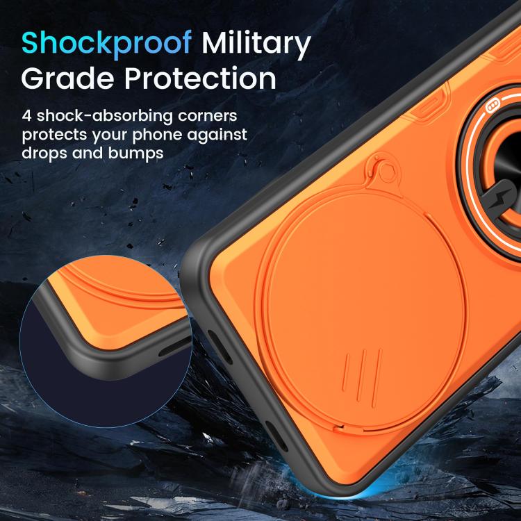 Multifunctional Sliding Camshield Ring Holder Phone Case, For Redmi Note 15 Pro 5G Global 163.6mm