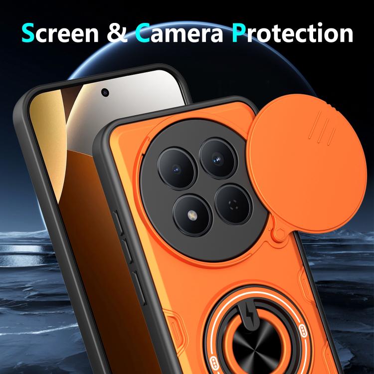 Multifunctional Sliding Camshield Ring Holder Phone Case, For Redmi Note 15 Pro 5G Global 163.6mm