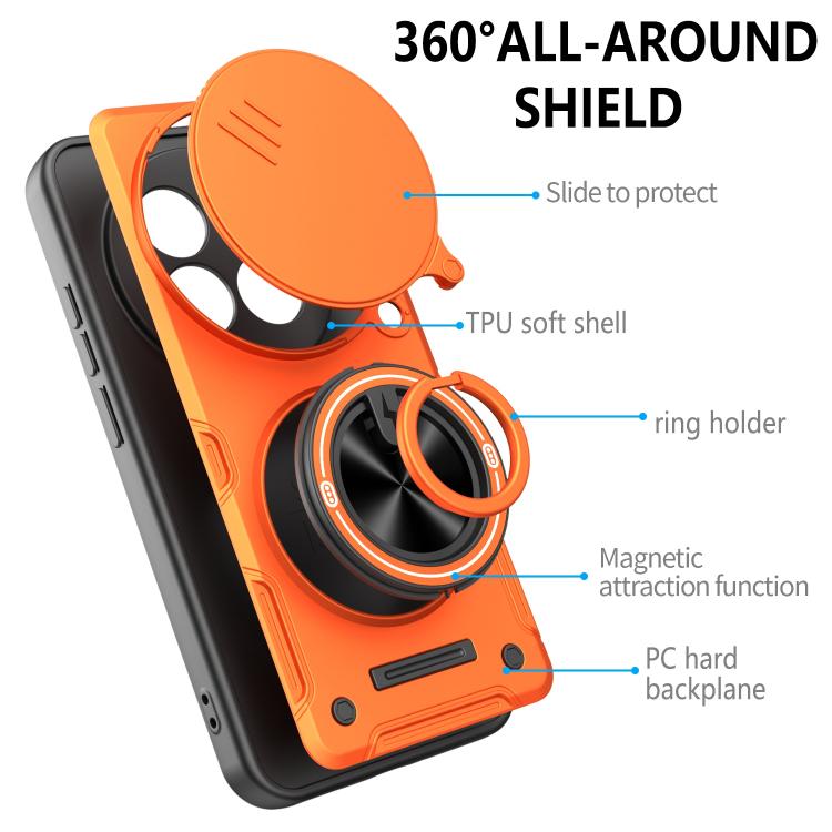 Multifunctional Sliding Camshield Ring Holder Phone Case, For Redmi Note 15 Pro 5G Global 163.6mm
