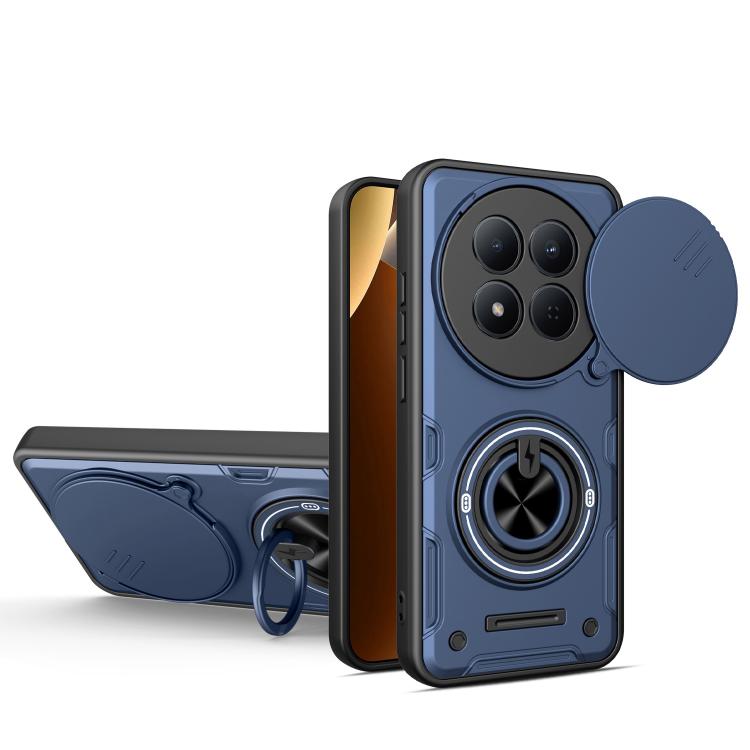 Multifunctional Sliding Camshield Ring Holder Phone Case, For Redmi Note 15 Pro+ 5G Global 163.3mm, For Redmi Note 15 4G / 5G Global 164mm, For Redmi Note 15 Pro 4G Global 163.2mm, For Redmi Note 15 Pro 5G Global 163.6mm
