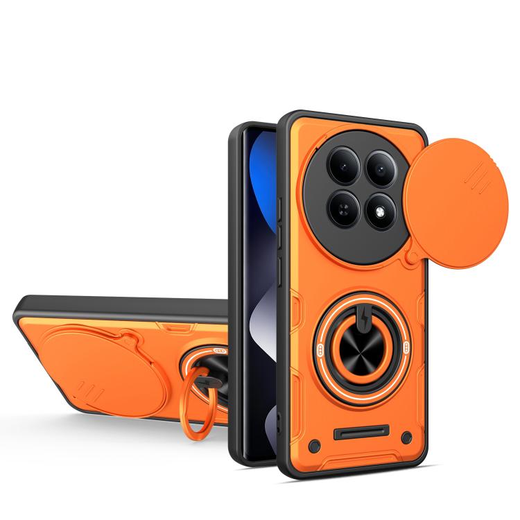 Multifunctional Sliding Camshield Ring Holder Phone Case, For Redmi Note 15 Pro+ 5G Global 163.3mm, For Redmi Note 15 4G / 5G Global 164mm, For Redmi Note 15 Pro 4G Global 163.2mm, For Redmi Note 15 Pro 5G Global 163.6mm
