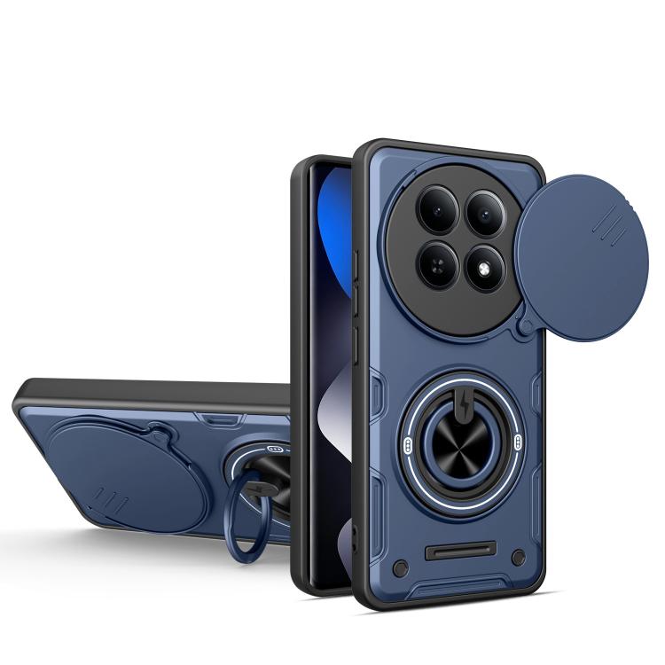 Multifunctional Sliding Camshield Ring Holder Phone Case, For Redmi Note 15 Pro+ 5G Global 163.3mm, For Redmi Note 15 4G / 5G Global 164mm, For Redmi Note 15 Pro 4G Global 163.2mm, For Redmi Note 15 Pro 5G Global 163.6mm