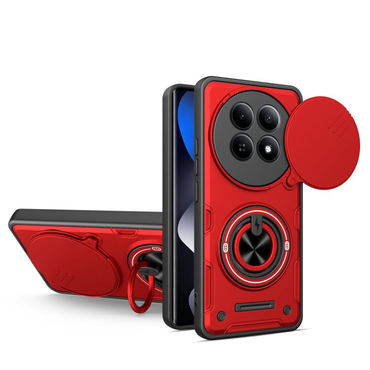 Multifunctional Sliding Camshield Ring Holder Phone Case, For Redmi Note 15 Pro+ 5G Global 163.3mm, For Redmi Note 15 4G / 5G Global 164mm, For Redmi Note 15 Pro 4G Global 163.2mm, For Redmi Note 15 Pro 5G Global 163.6mm