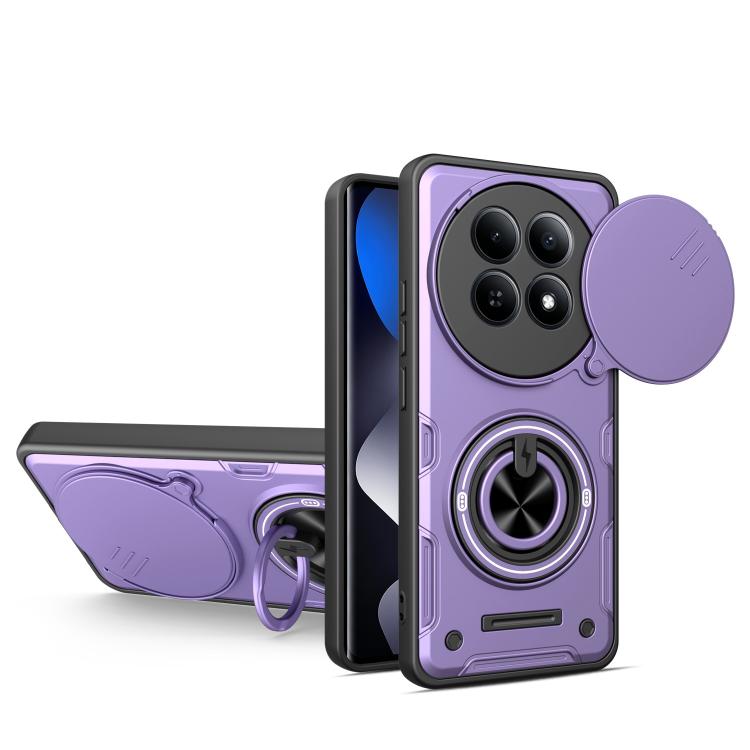 Multifunctional Sliding Camshield Ring Holder Phone Case, For Redmi Note 15 Pro+ 5G Global 163.3mm, For Redmi Note 15 4G / 5G Global 164mm, For Redmi Note 15 Pro 4G Global 163.2mm, For Redmi Note 15 Pro 5G Global 163.6mm